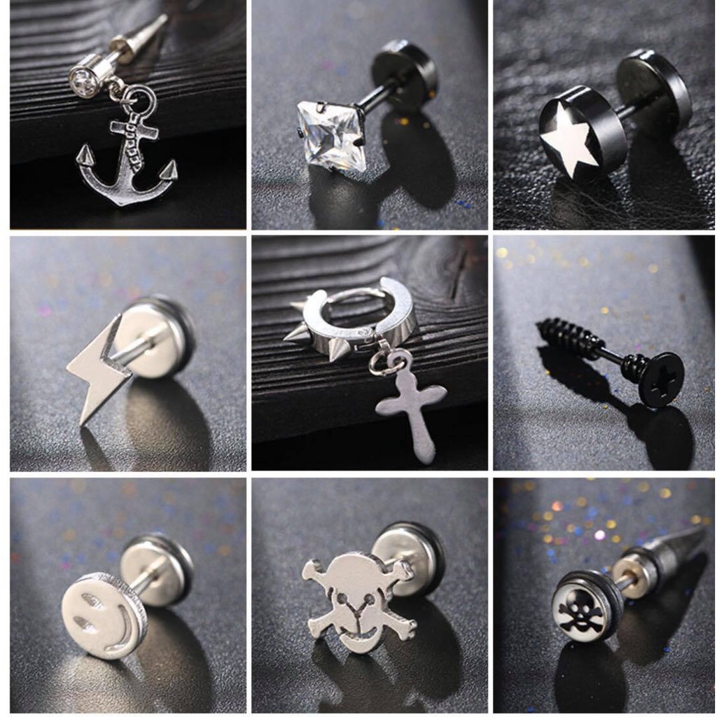 Khuyên Tai Thiết Kế Đơn Giản Cá Tính Cho Nam Nữ The Ngầu Style