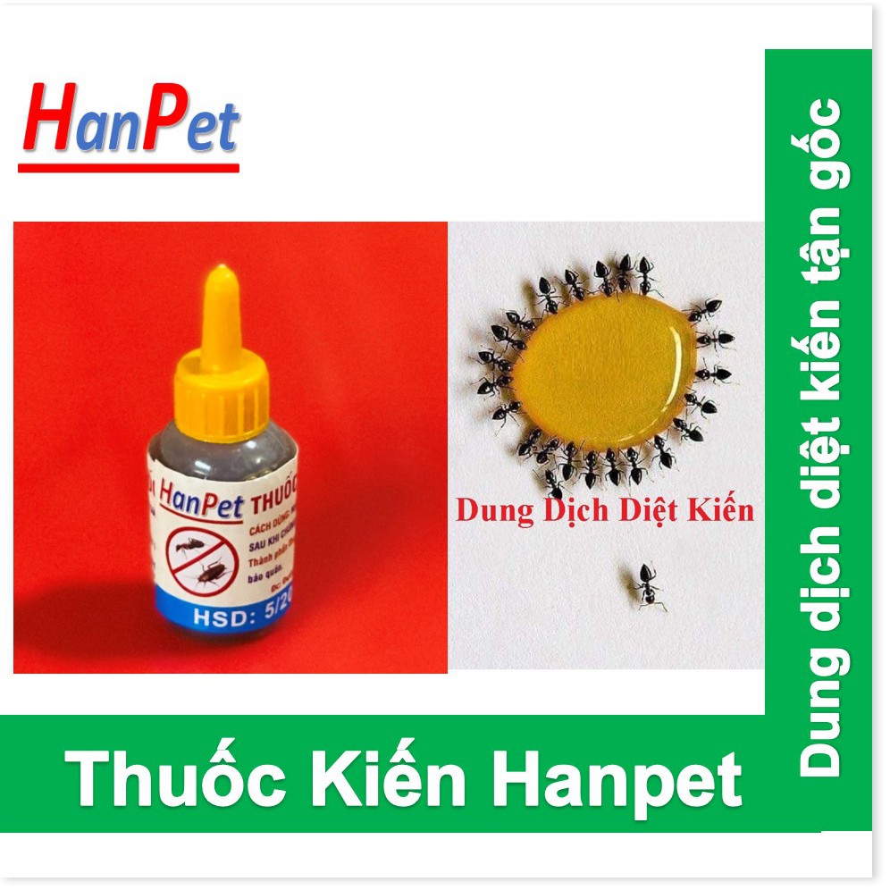 D HP (1 lọ ) Thuốc diệt kiến gián sinh học Hanpet CHÍNH HÃNG Thuốc kiến dạng Dung dịch có tác dụng diệt kiến tận gốc