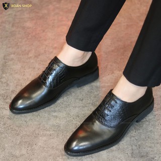 [BẢO HÀNH 6 THÁNG]GIÀY BUỘC DÂY NAM CAO CẤP SANG TRỌNG MÀU VÀNG BÒ- CHẤT LIỆU DA BÒ THẬT 100%- MÃ G051