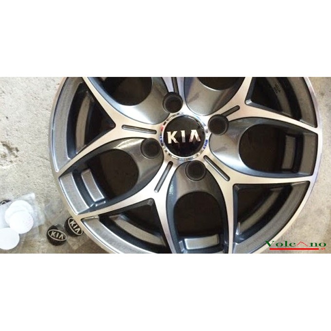 Set 4 Miếng Dán logo 56mm Trang Trí Trục Bánh Xe Hơi Mitsubishi Mazda Hyundai Chervolet Kia Toyota