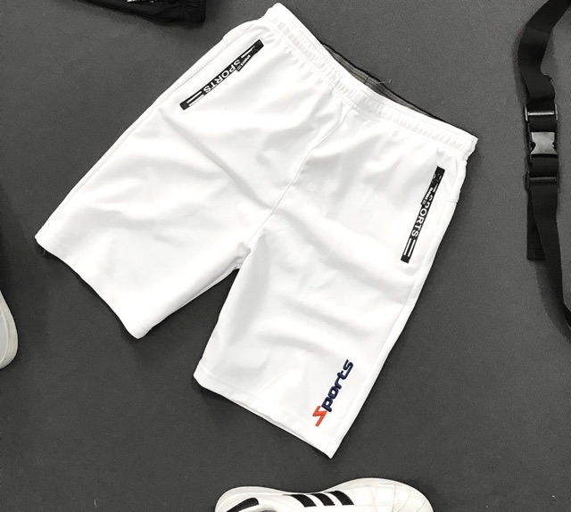 Quần short thể thao 2 màu - khoá kéo - co giãn tốt - thoáng mát | BigBuy360 - bigbuy360.vn