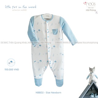 Nous Bodysuit NB Xanh Lơ Trắng