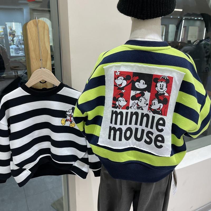 Áo Sweater Dệt Kim Cotton Dáng Rộng In Hoạt Hình Kiểu Phương Tây Thời Trang Mùa Xuân 2022 Cho Bé