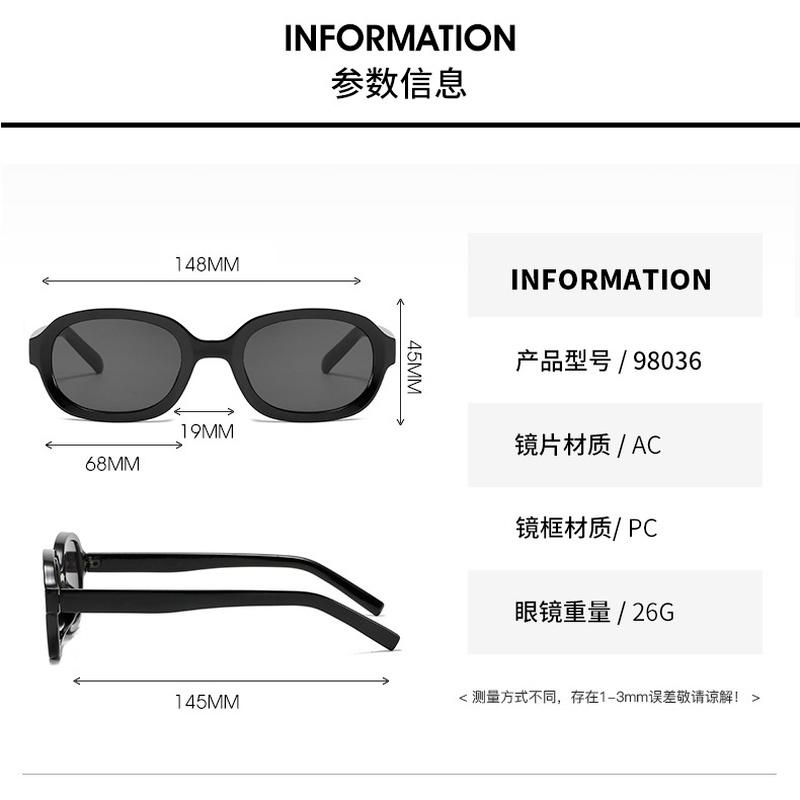 Kính Mát Gọng Kim Loại Hình Bầu Dục Phong Cách Retro