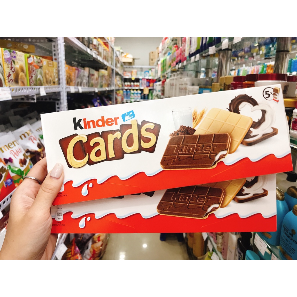 Bánh Chocolate Kinder Cards 5 thanh 128g - Mẫu mới về