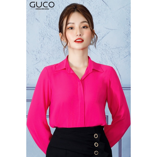 Áo sơ mi nữ GUCO màu hồng A240