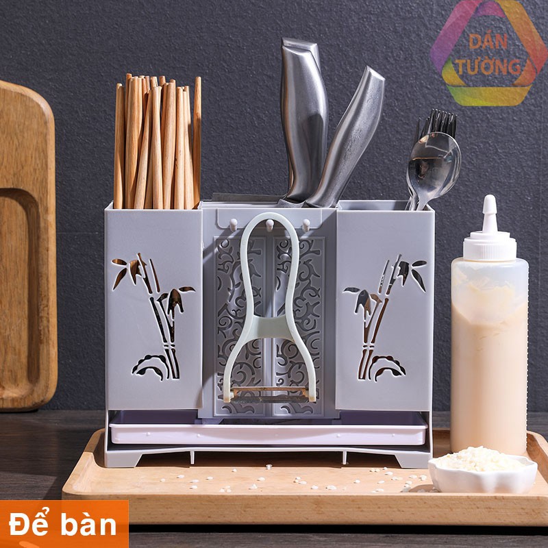 Kệ cắm dao đũa muỗng dán tường , để bàn nhà bếp