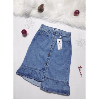 Chân váy jeans đuôi cá