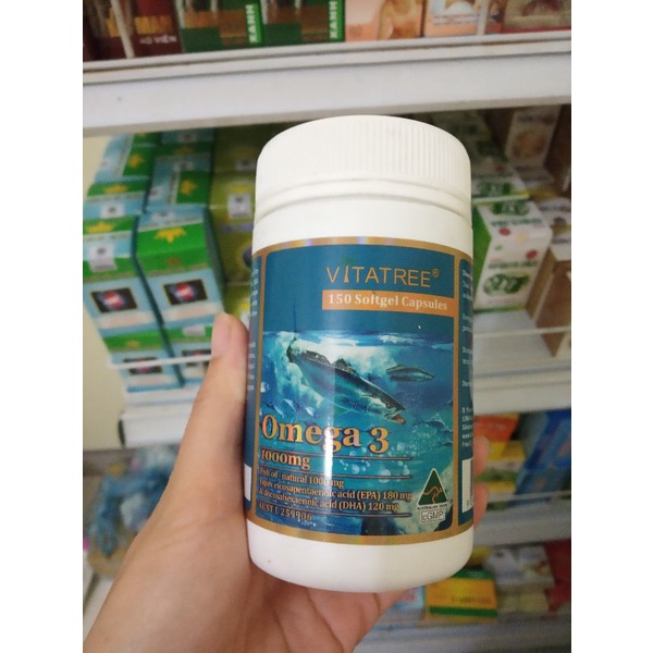 Viên uống dầu cá Vitatree Omega 3 nhập khẩu Úc - Hỗ trợ duy trì sức khoẻ cho hệ tim mạch, huyết áp ,não bộ , mắt