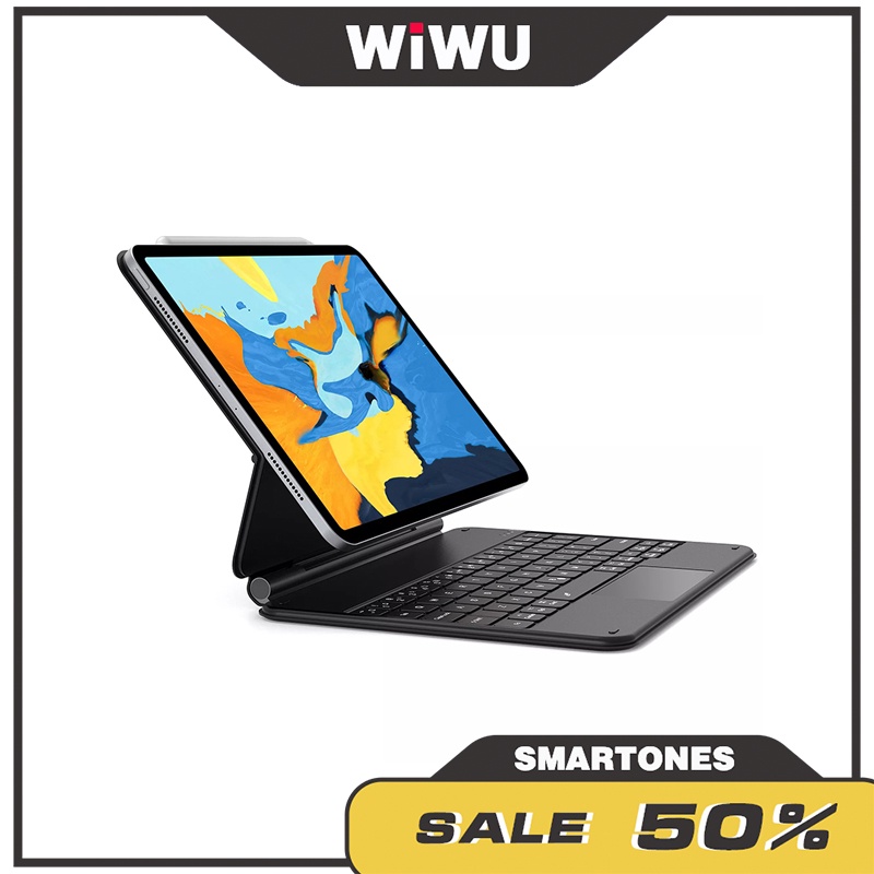 Bàn phím Wiwu Magic Keyboad cho iPad Pro, iPad Air, Bluetooth 5.1 Trackpad cảm ứng đa điểm