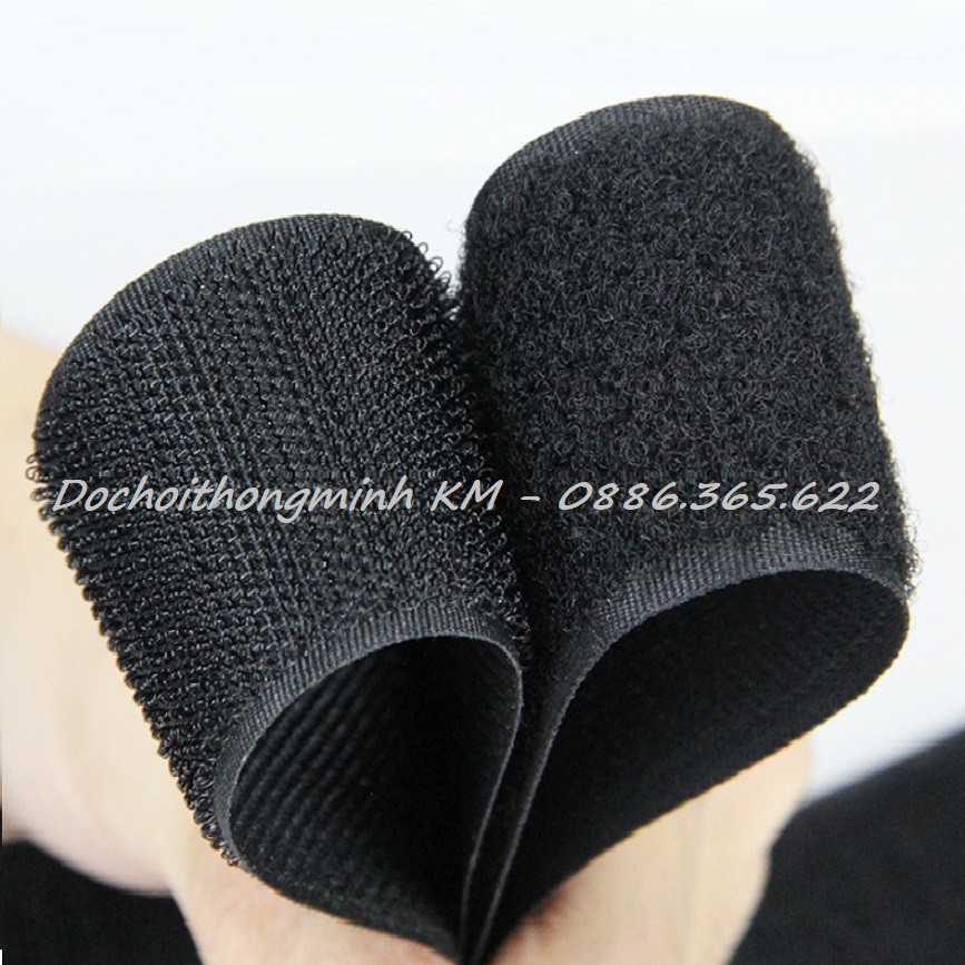 Velcro/ khóa nhám/ dán xé đen trắng - GIÁ 1 MET