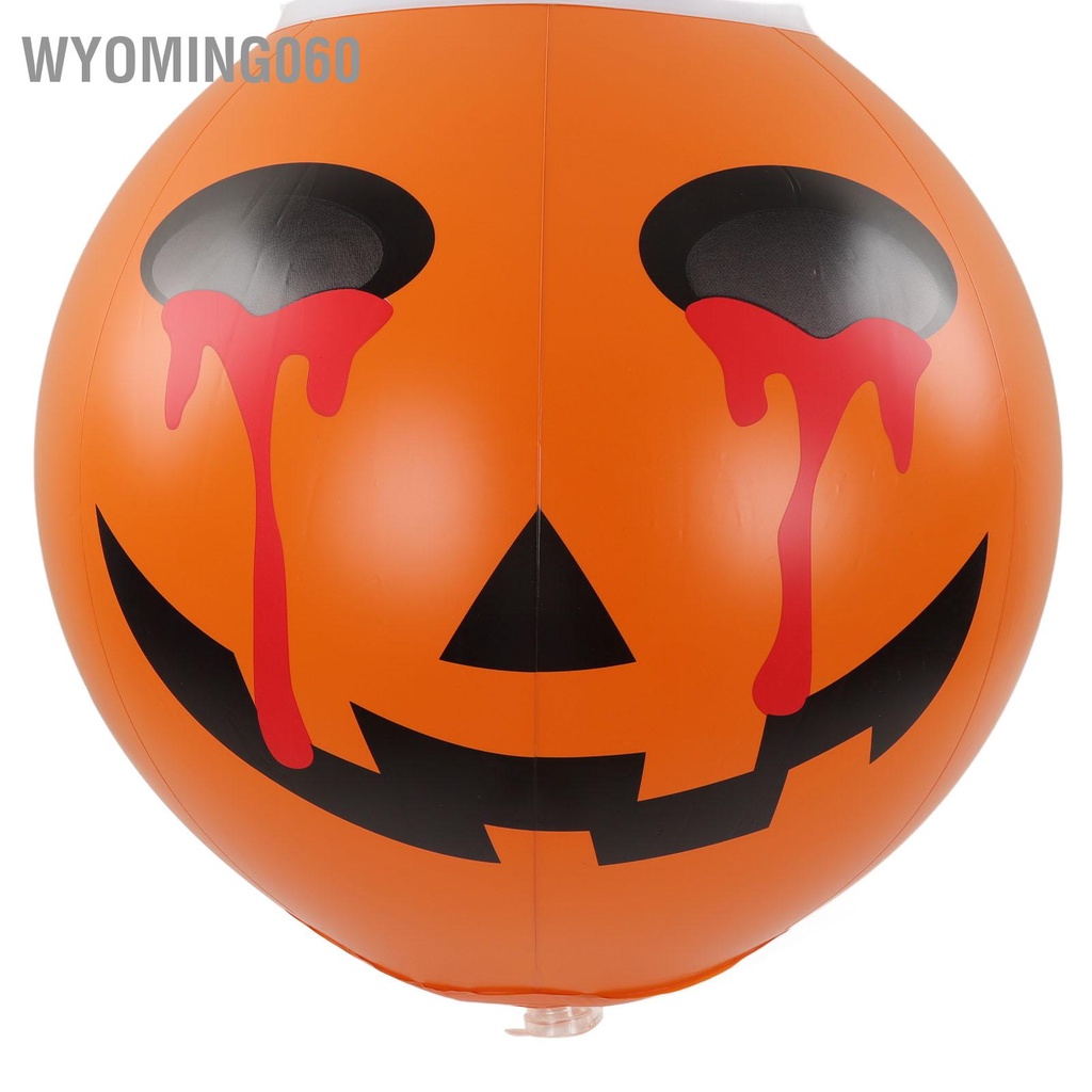 Wyoming060 Bóng ma bí ngô bơm hơi 16 màu LED Ánh sáng chống chịu thời tiết Halloween trang trí cho sân vườn trước cỏ