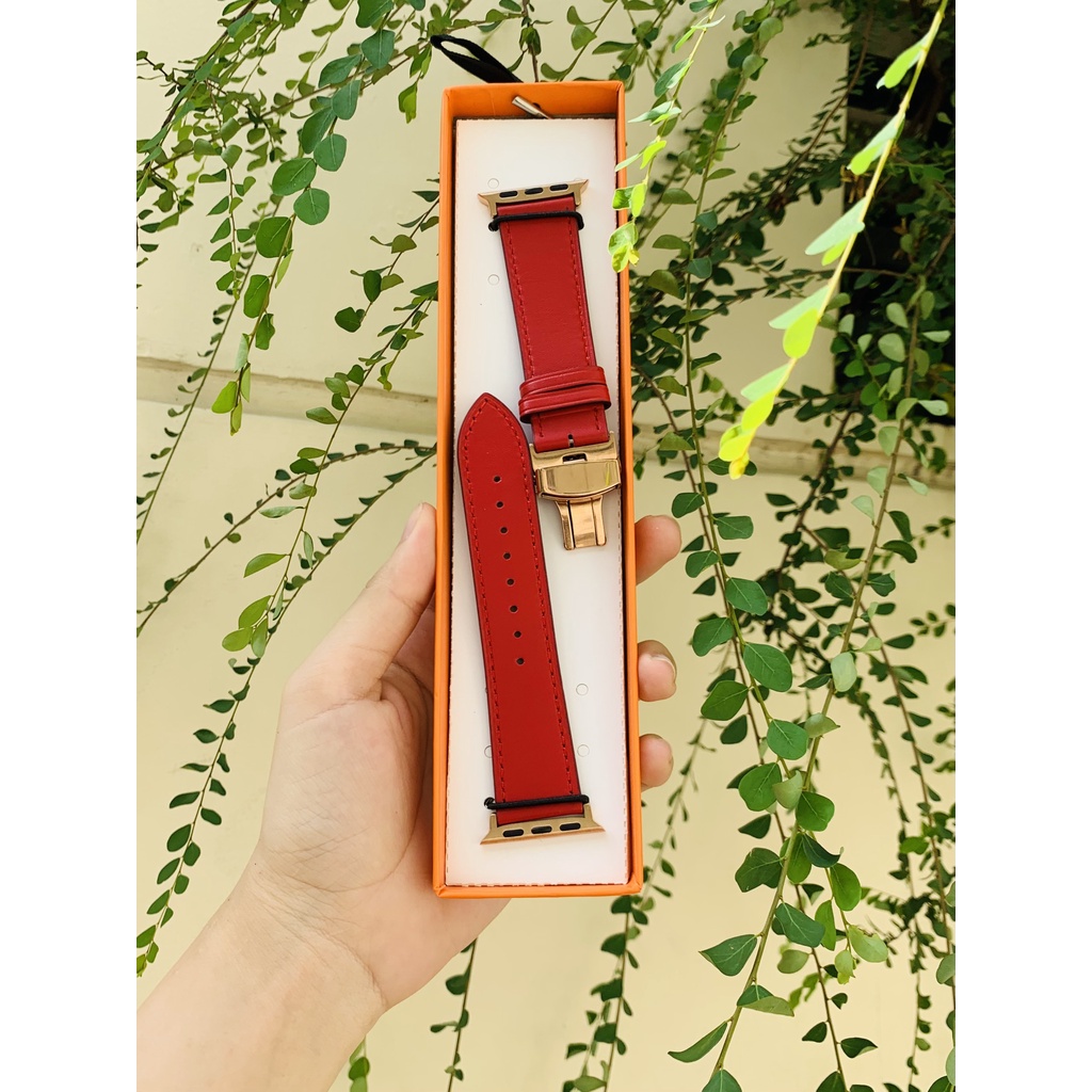 Dây da xịn khóa bướm đủ màu cực xinh dành cho Apple Watch