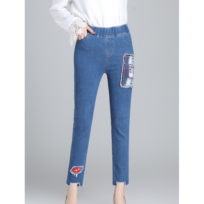 quần skinny big size jean bao xinh lưng thun size đại 70-110kg