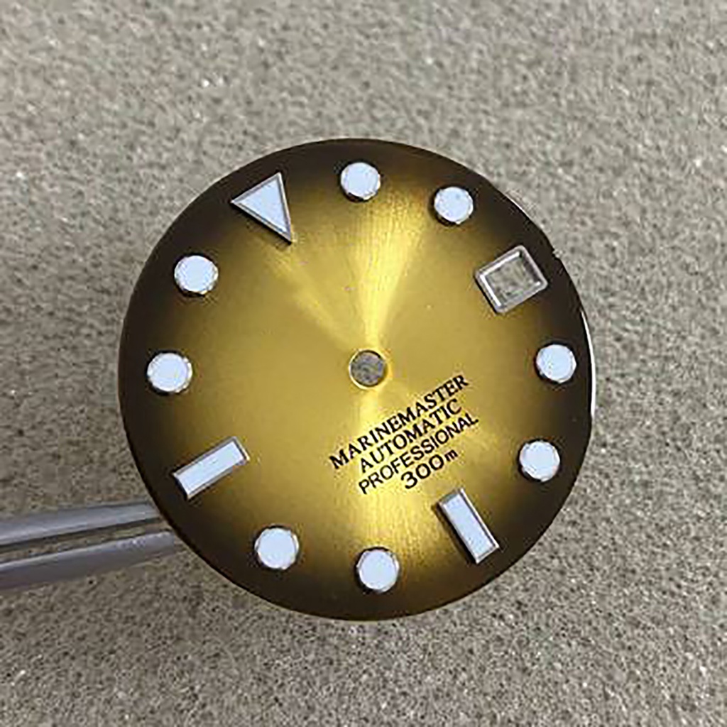 Đồng Hồ Đeo Tay NH35/36/4R/7S 28.5MM Thay Thế Họa Tiết Mặt Trời Màu Xanh Lá Dạ Quang Thời Trang