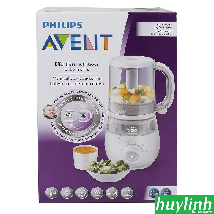 [Mã ELHAMS5 giảm 6% đơn 300K] Máy xay hấp thực phẩm Philips Avent SCF875 - Bảo hành 2 năm chính hãng