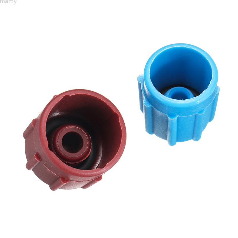 Set 2 nắp đậy van điều hòa không khí điện áp cao và thấp R134A A/C thích hợp cho xe hơi