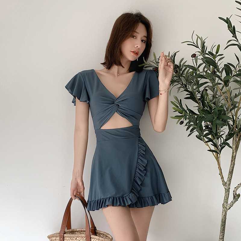 Bộ Đồ Bơi Một Mảnh Che Bụng Kín Đáo Dễ Thương Phong Cách Hàn Quốc Cho Nữ | BigBuy360 - bigbuy360.vn