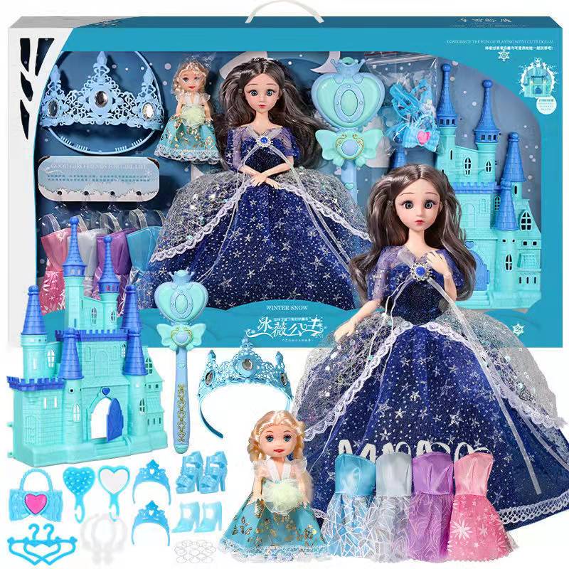 Bộ búp bê barbie, trẻ em cô gái, Đồ chơi mô phỏng ngôi nhà công chúa，quà tặng sinh nhật đẹp❤️giao hàng ngay❤️