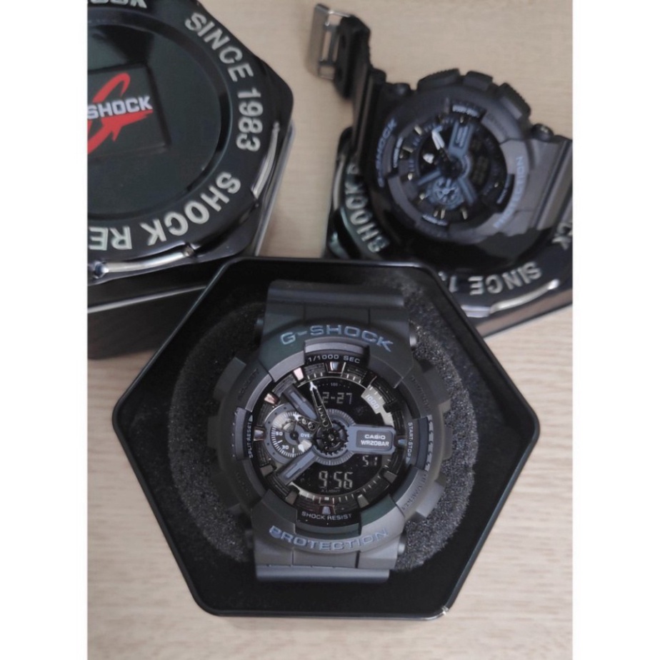 Hộp đồng hồ G shock thiếc 100%, có mút chống va đập, sáng bóng sang trọng