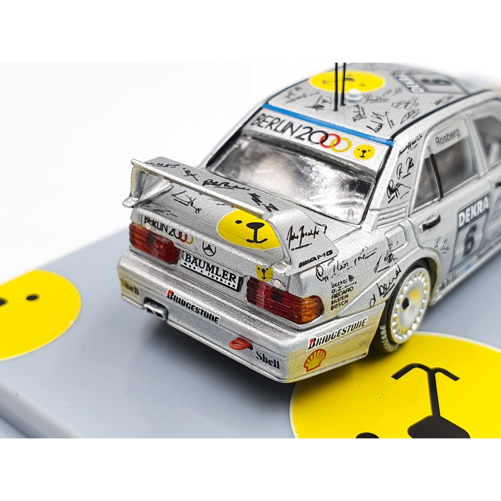 Xe Mô Hình Mercedes-Benz 190E 2.5-16 Evolution II DTM 1992 Keke Rosberg 1:64 Tarmac Works ( Bạc )