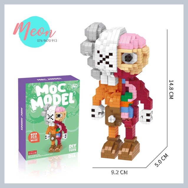 Miniblock xếp hình Kaws size XL - Miniblock kaws size XL