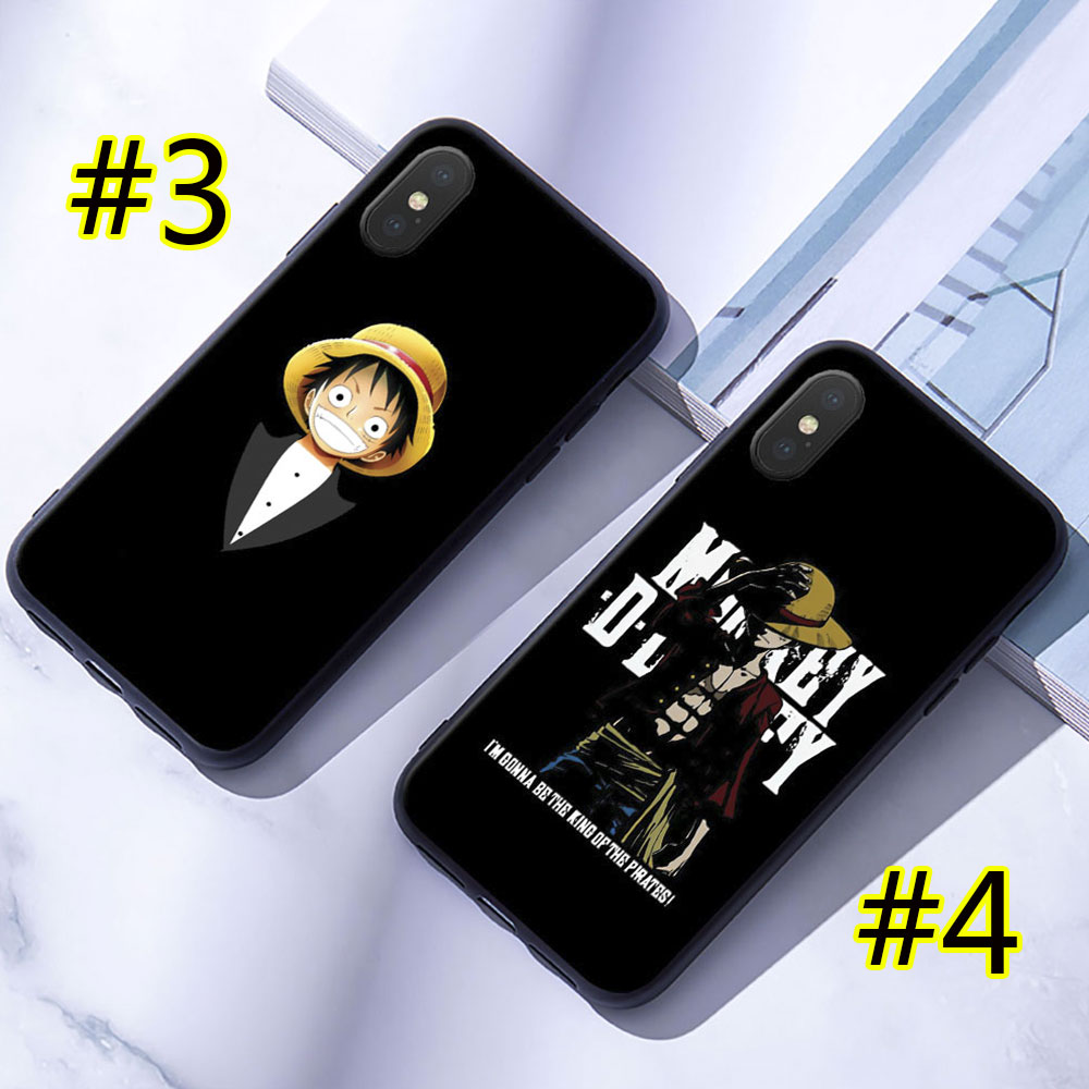 Ốp điện thoại mềm họa tiết One Piece màu đen dành Compatible for iPhone 6 6s 7 8 Plus