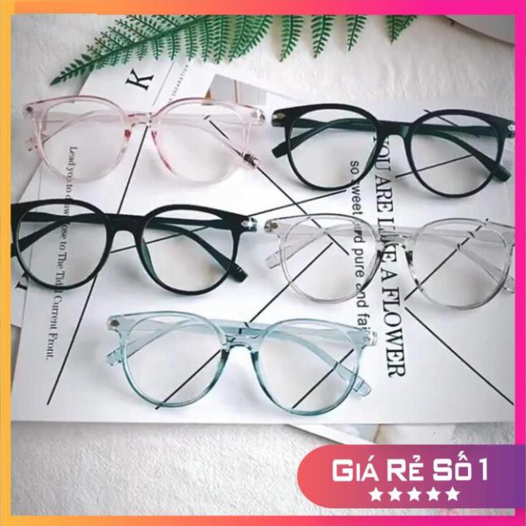 Kính giả cận trong suốt [LOẠI 1 - CHỐNG LÓA] mắt kính tròn thời trang Hàn Quốc chống lóa, chống bụi, chống tia UV400 | BigBuy360 - bigbuy360.vn