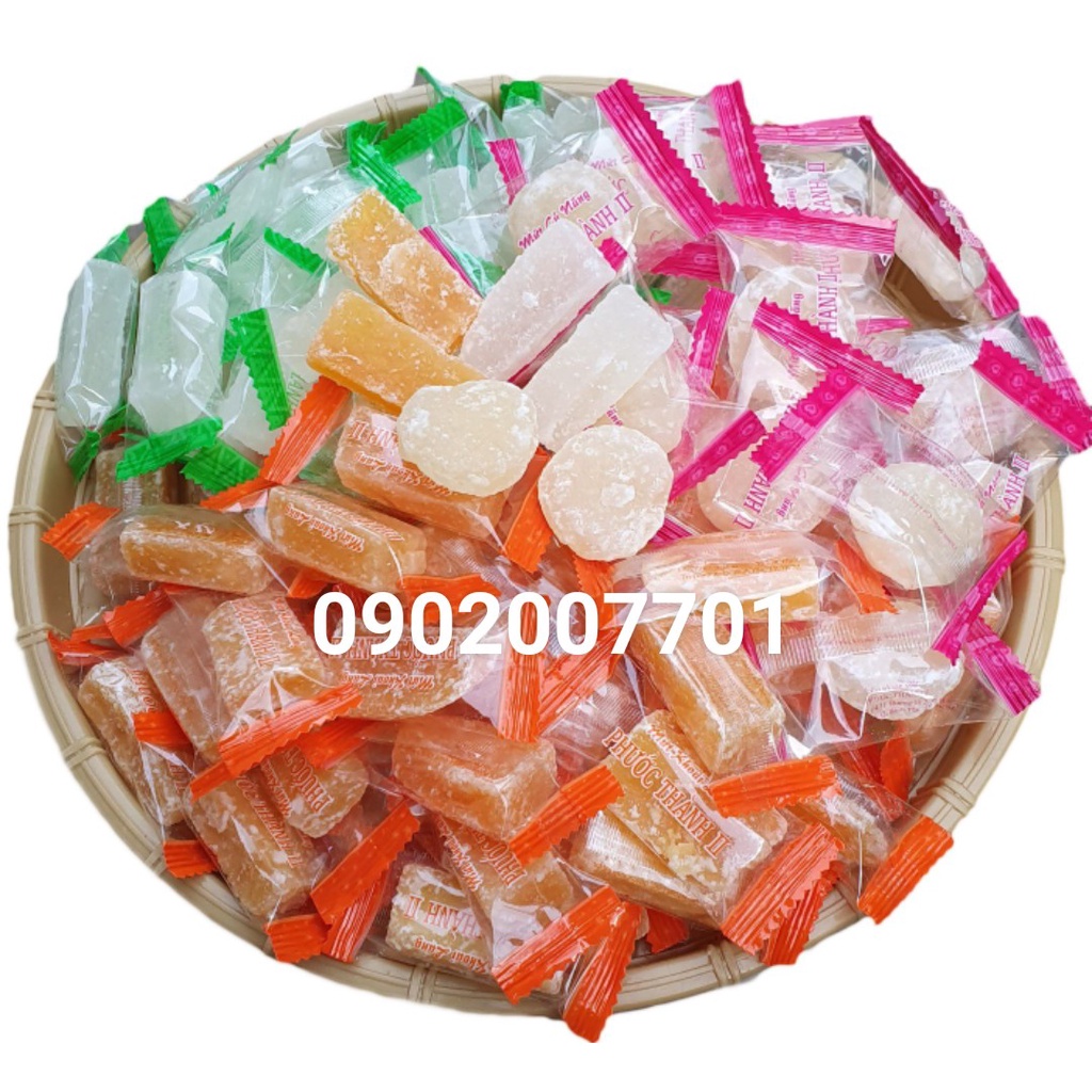 1 Kg Mứt mix Củ Năng + Mứt Bí + Khoai Lang Phước Thành Thơm ngon-bánh mứt tết- đồ ăn vặt-ăn vặt