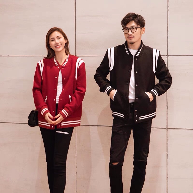 Áo Khoác Jacket Nỉ Dạ Teddy Bomber Đỏ Đô | BigBuy360 - bigbuy360.vn
