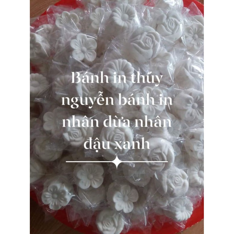 Bánh in dẻo nhân  dừa và  đậu  xanh ( đóng gói mỗi túi 1 kg) Bánh nhà làm -Chất lượng & Vệ sinh