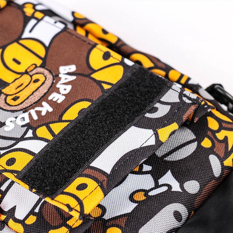 Balo BAPE KIDS đeo vai họa tiết khỉ vui nhộn