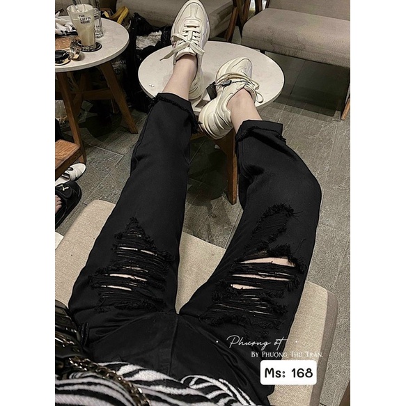 Quần baggy jean Domi lưng siêu cao xám khói hàng chuẩn xịn nhe