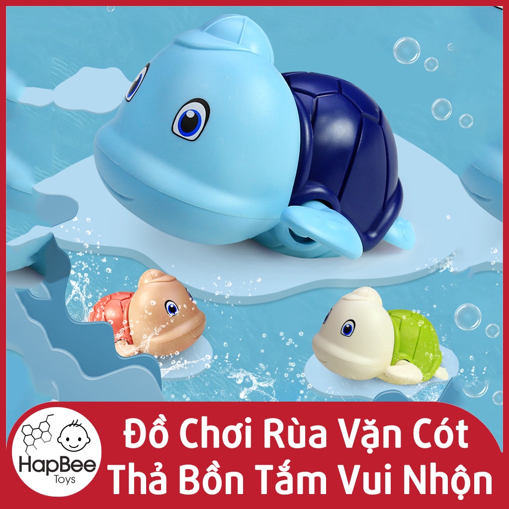 Đồ chơi rùa vặn cót bơi trong nước vui nhộn, dễ thương, nhựa nguyên sinh an toàn cùng bé đi tắm