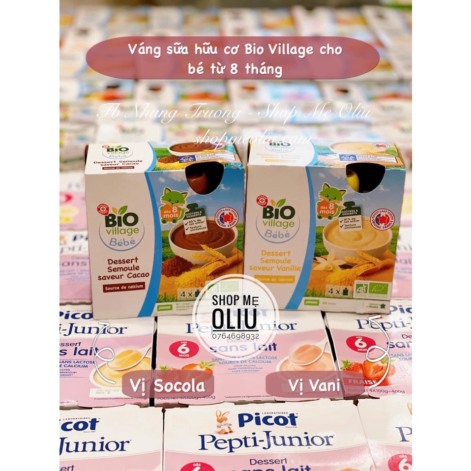 Váng sữa hữu cơ Bio Village Bebe dạng túi cho bé từ 8 tháng tuổi  Shop Mẹ Oliu