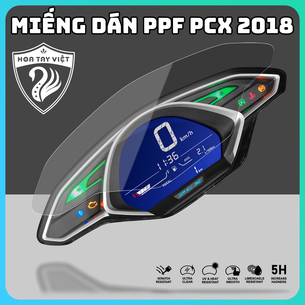 Miếng dán PPF bảo vệ mặt đồng hồ xe Honda PCX 2018