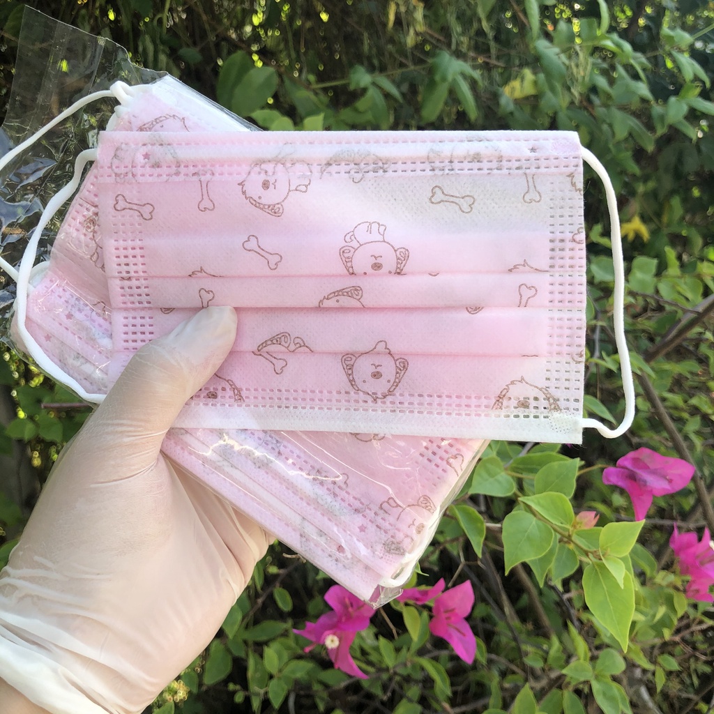 Khẩu Trang Trẻ Em 5 Màu 1 Hộp 50 Chiếc Mềm Mại, Chống Khuẩn, Chống Tia Uv, An Toàn Cho Sức Khoẻ