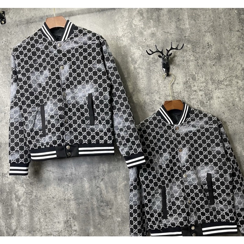 Áo khoác thu đông hai lớp có hoạ tiết gc phối mầu, Áo khoác bomber thời trang nam phong cách giới trẻ btshop từ m - xxl