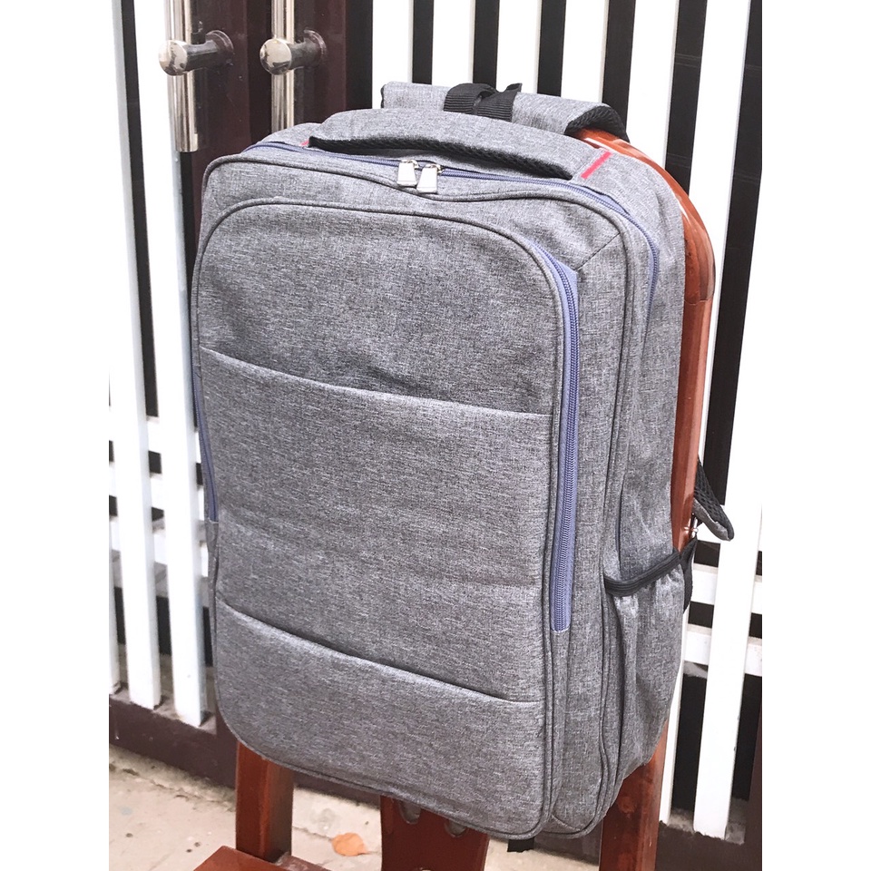 Balo Laptop, Túi Đựng Máy Tính Laptop Kích Thước 15.6 inch Dày Đẹp Và Chống Sốc Giá Rẻ ( XÁM XỊN)