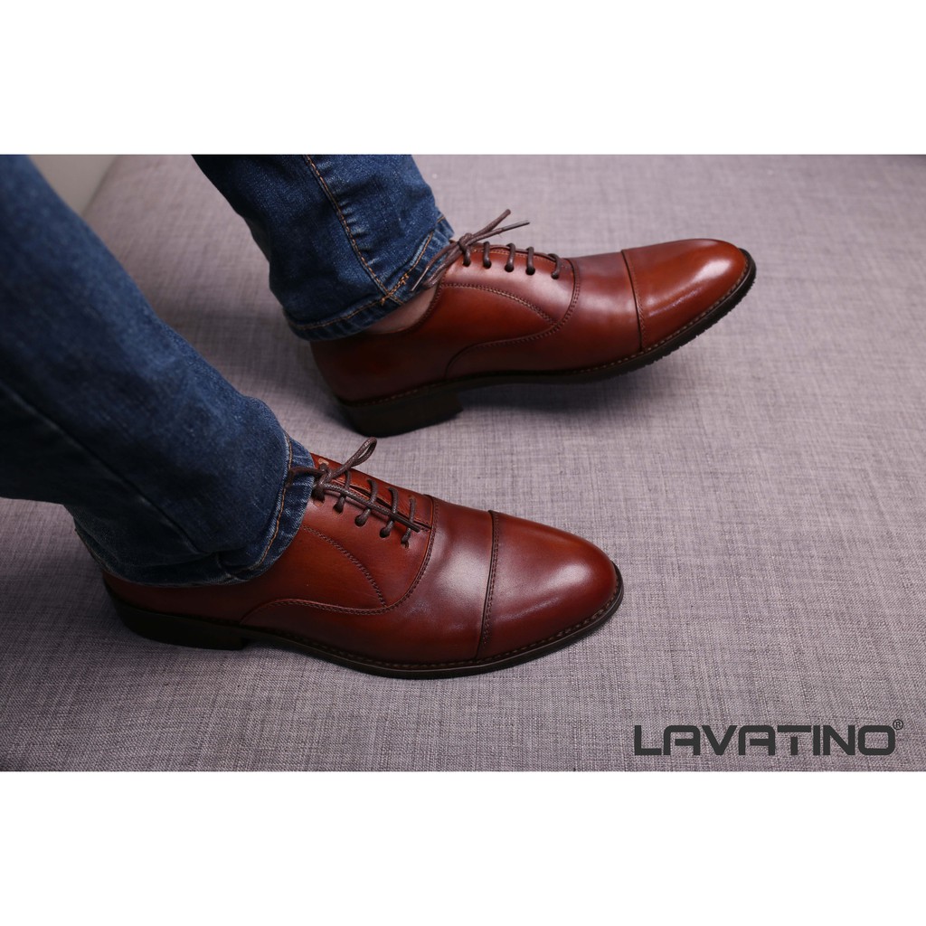 Giày Da Nam Cao Cấp LAVATINO - Da Bò Thật 100% - Giày Công Sở - Mã LAVA16 | BigBuy360 - bigbuy360.vn
