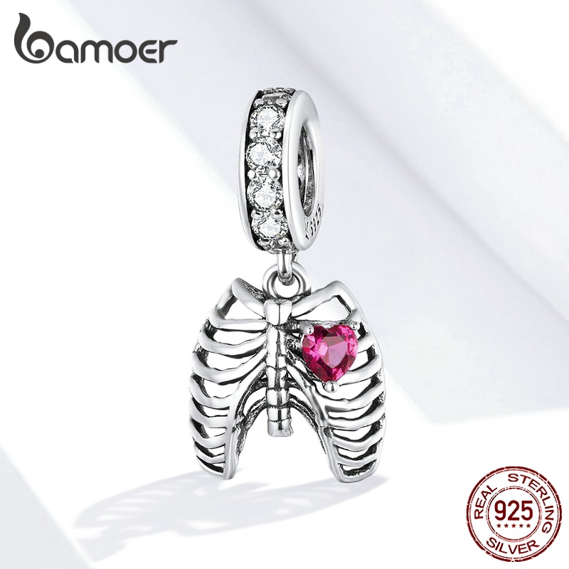 Mặt Phụ Kiện Trang Sức BAMOER SCC1459 Bằng Bạc 925 Phong Cách Cá Tính Độc Đáo