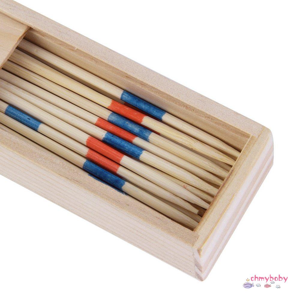 Giáo dục cho bé bằng gỗ truyền thống Mikado Spiel Nhặt gậy với trò chơi hộp [8/6]