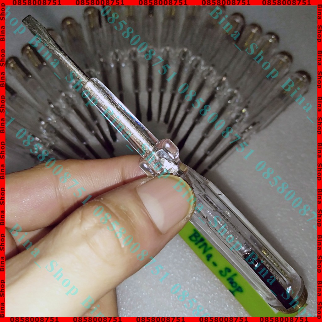 Bút thử điện trong suốt dài 12cm (màu ngẫu nhiên)