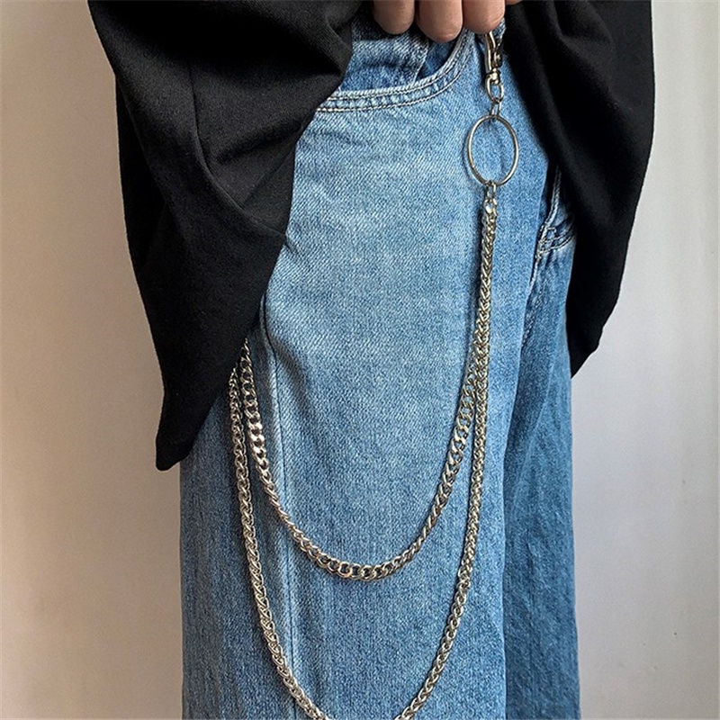 Chuỗi Dây Xích Đeo Quần Jeans Bằng Kim Loại Phong Cách Hip Hop Thời Trang Cho Nam Và Nữ
