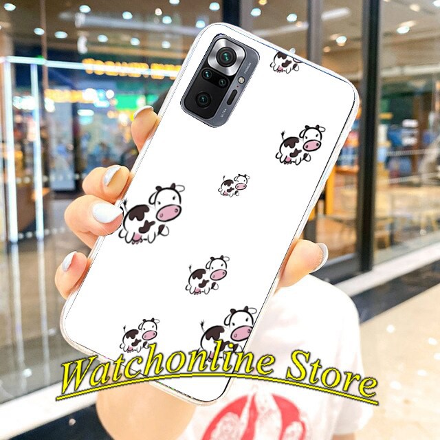 Ốp lưng silicon Xiaomi Mi 11 lite / Redmi Note 10 / Redmi Note 10 pro / K40 k40 pro Poco F3 Redmi 9T in bò sữa