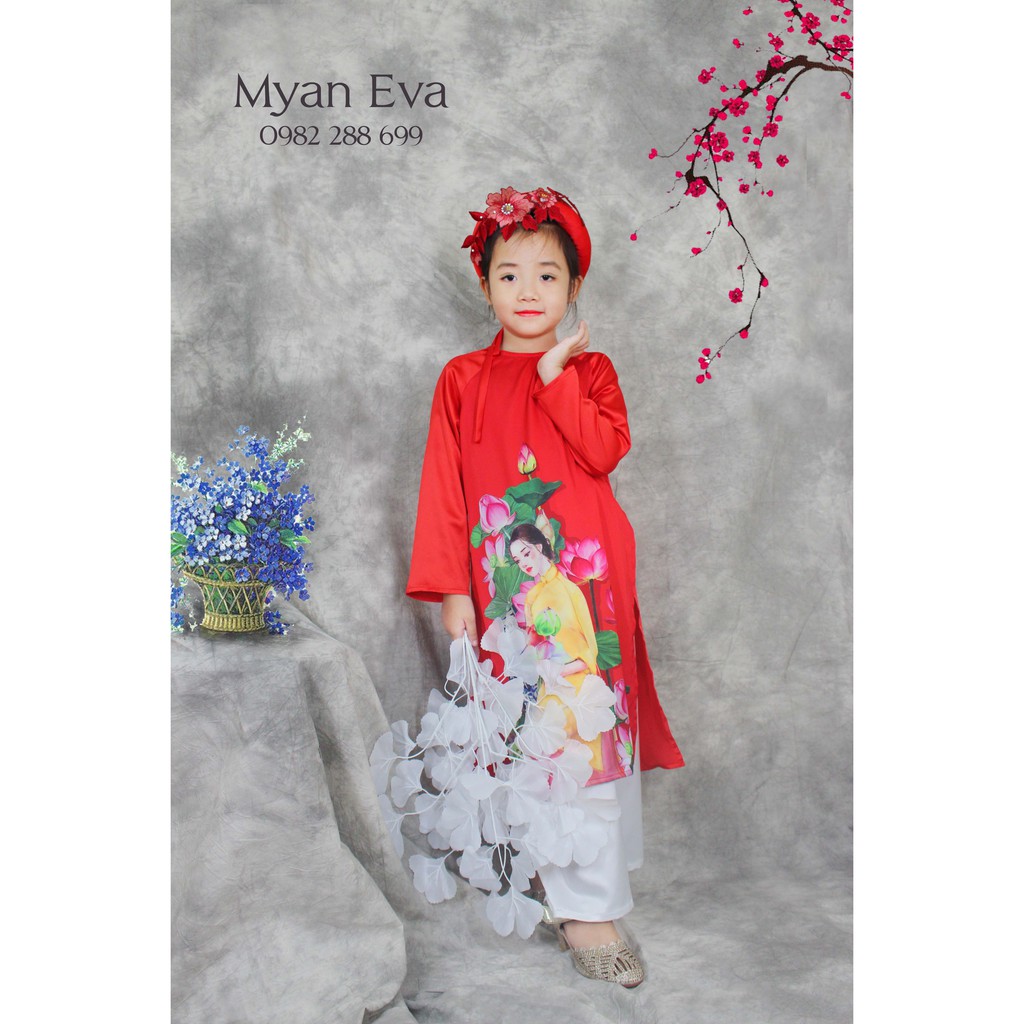 ÁO DÀI BÉ GÁI SIZE LỚN