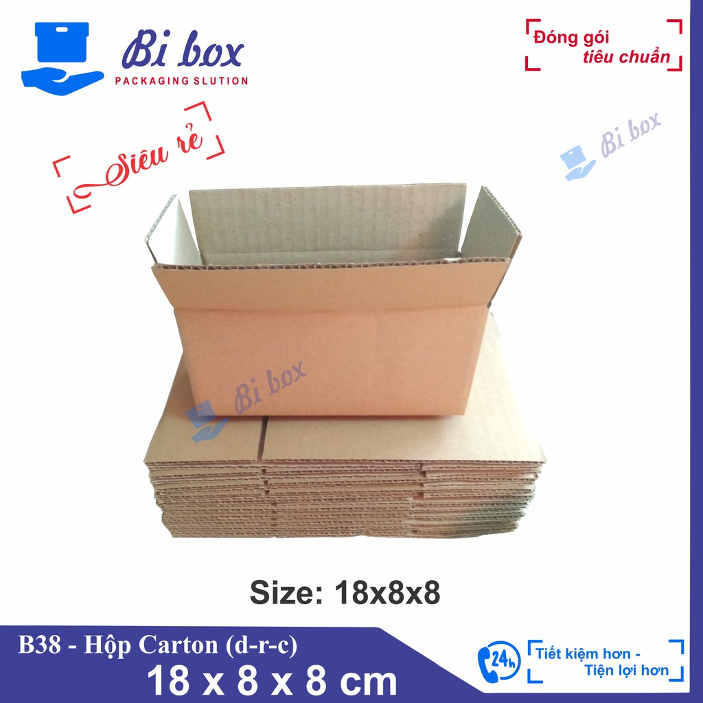 Hộp carton 18x8x8 - hộp carton giá rẻ