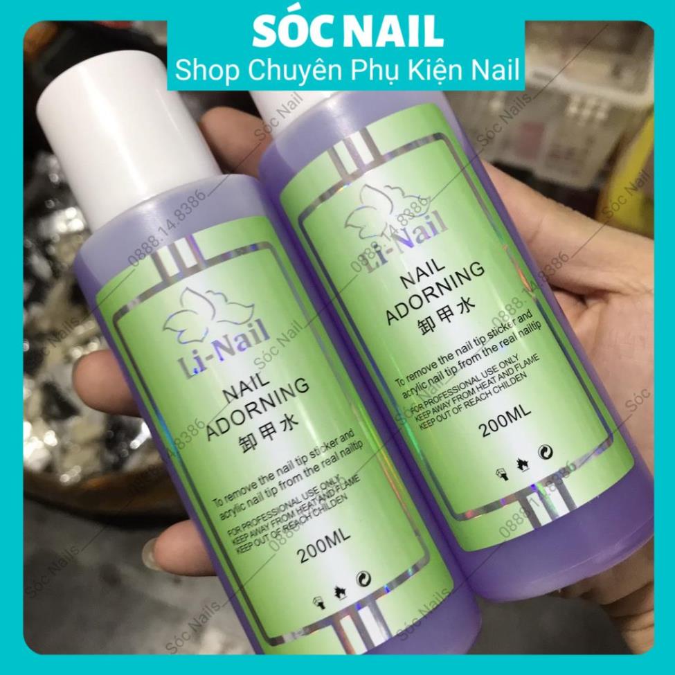 Nước Lau Gel Li-nail Chính Hãng 200ml , Nước Rửa Cọ, Nước Phá Gel Chuyên Dụng Cho Dân Làm Móng