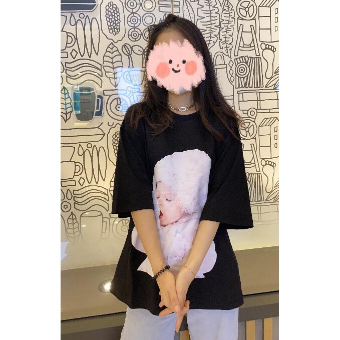Áo thun cotton ngắn tay họa tiết in ấn dành cho nam nữ