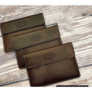 Ví da Honda, Hyundai, Kia, Toyta  logo theo xe dành cho ô tô đựng giấy tờ bỏ bên trong bảo vệ